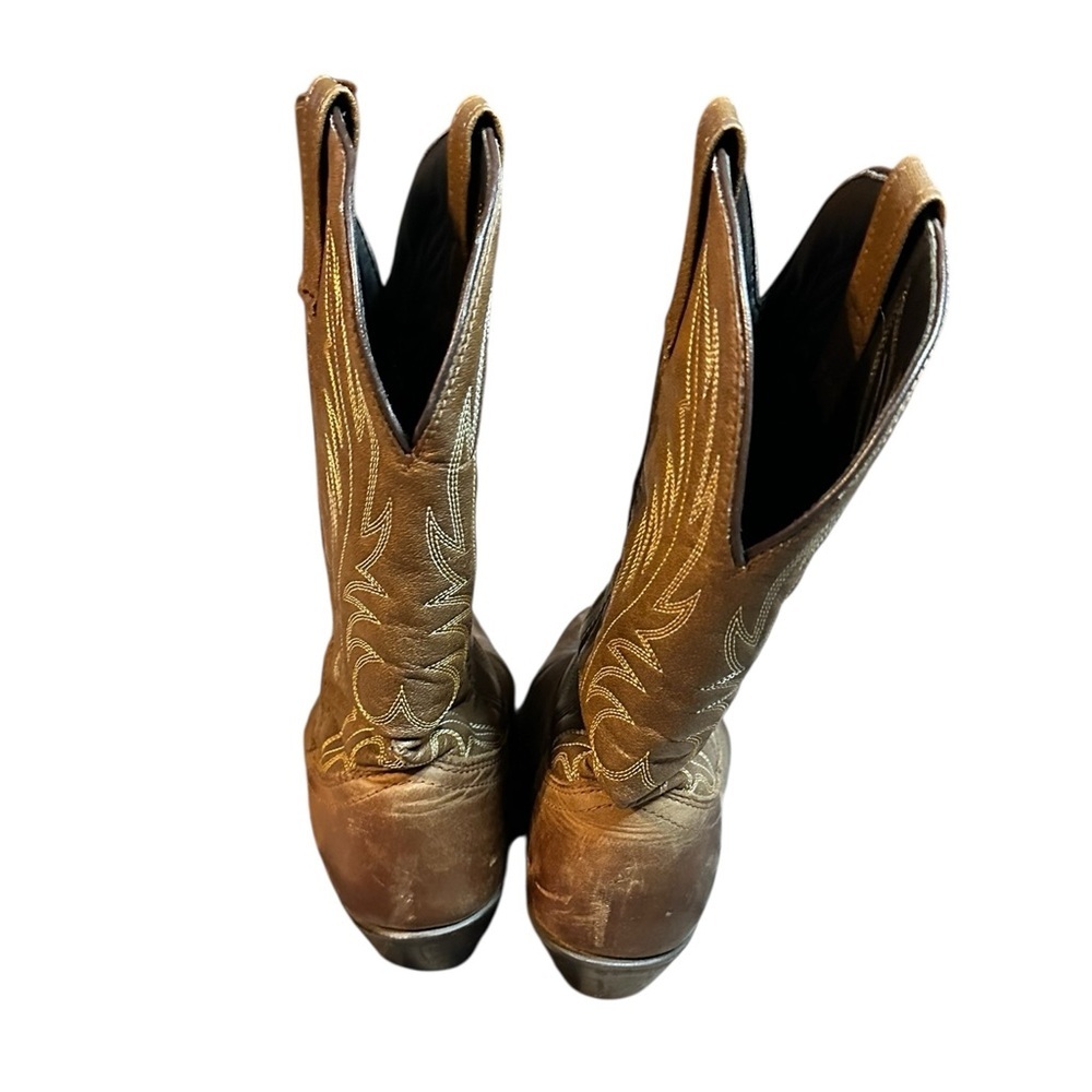 Laredo Brown Western Cowboy Boots 7.5 - Picture 2 of 5